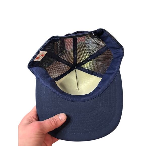 Vintage snapback dad hat trucker Randy's auto car cap blue and white adjustable - Picture 5 of 7